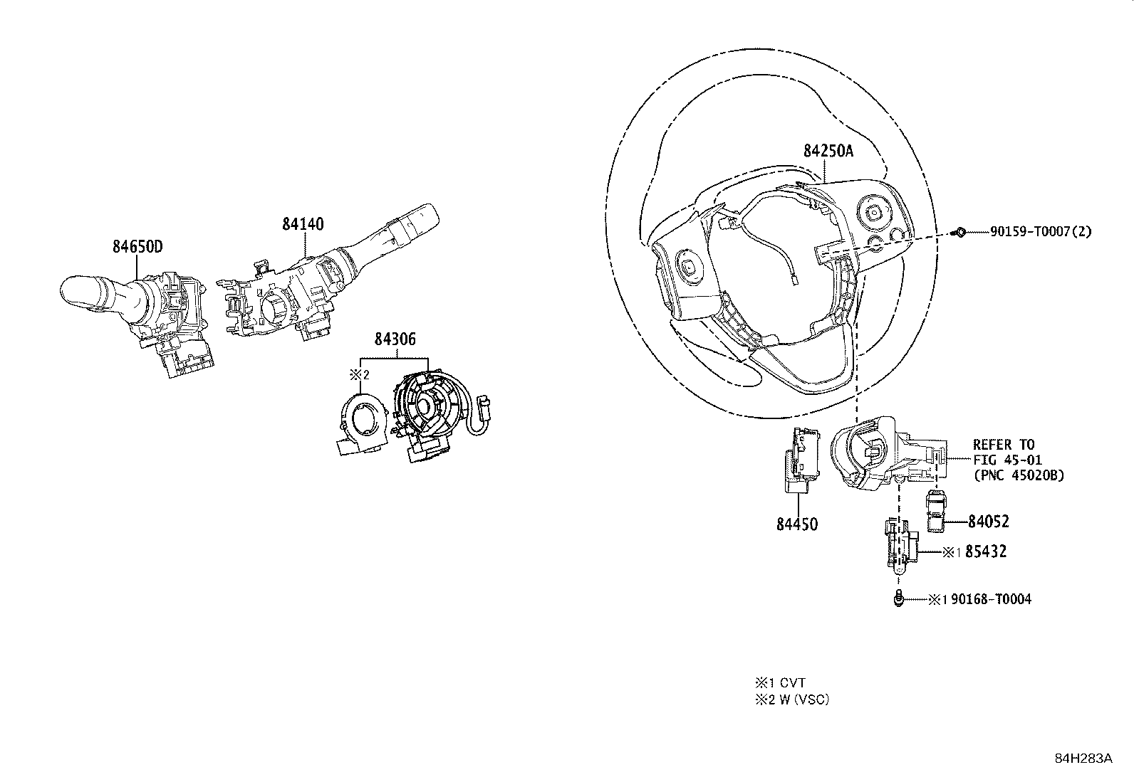 84152-0D100 SWITCH, HEADLAMP LEVELING product image