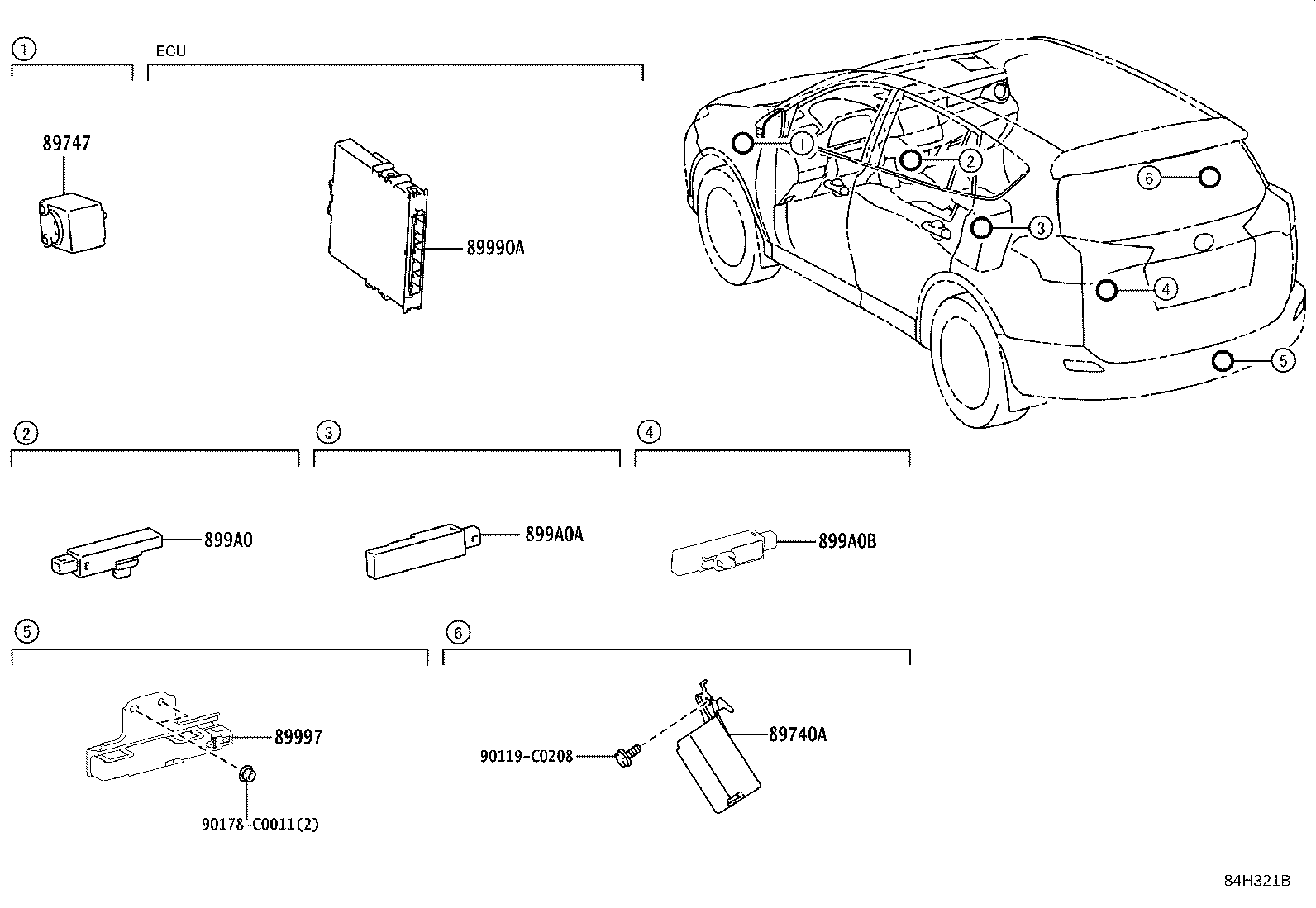 89741-0R040 RECEIVER, DOOR CONTROL product image