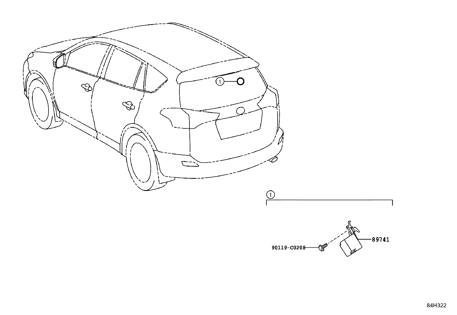 89741-0R040 RECEIVER, DOOR CONTROL product image