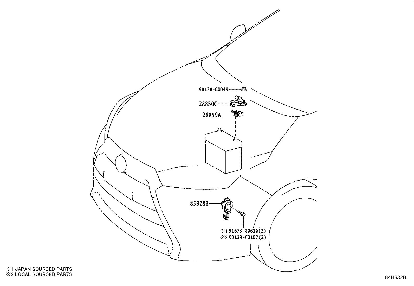 28859-0V010 HOLDER, BATTERY CURRENT SENSOR product image