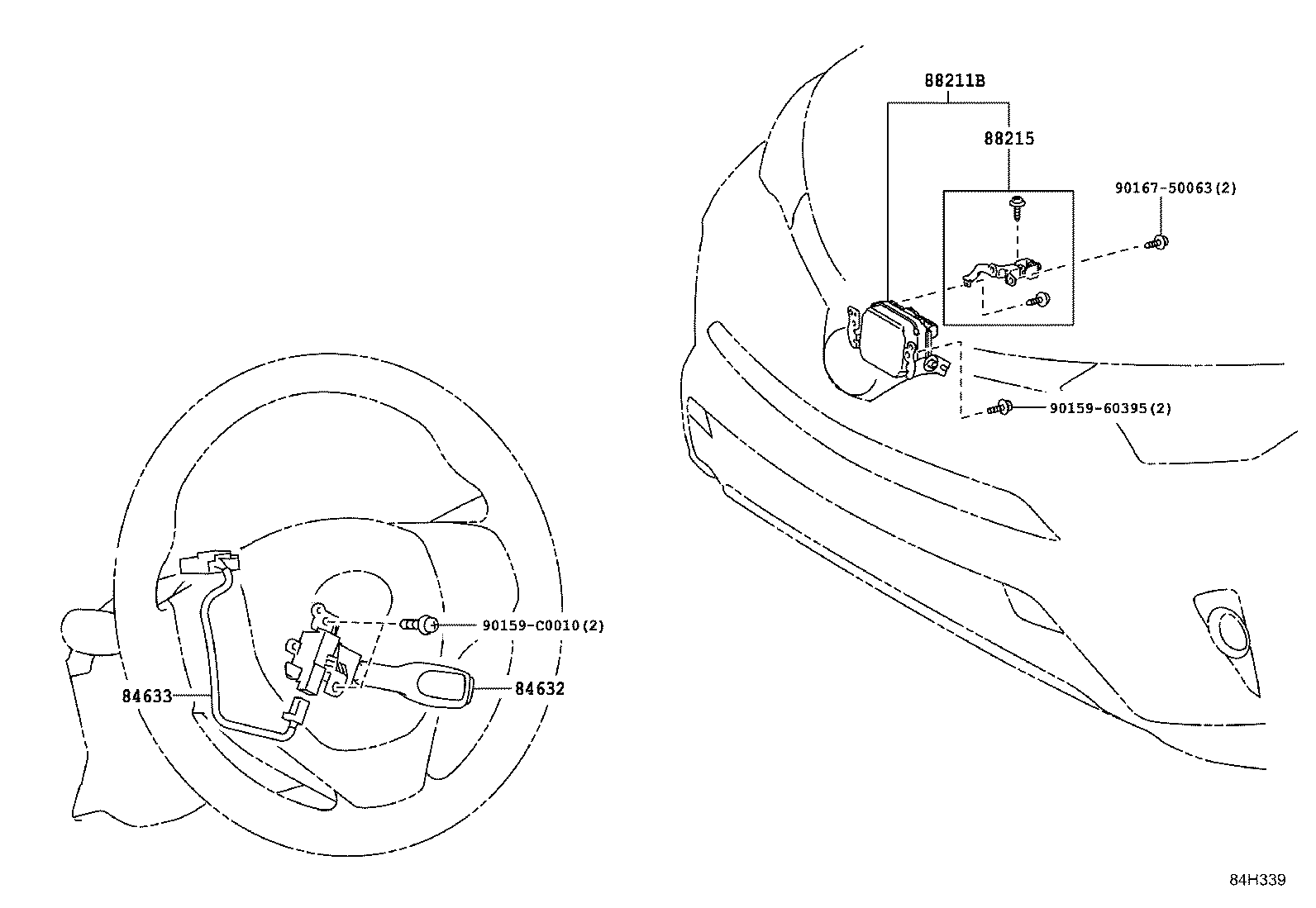 84633-0R010 WIRE, CRUISE CONTROL SWITCH product image