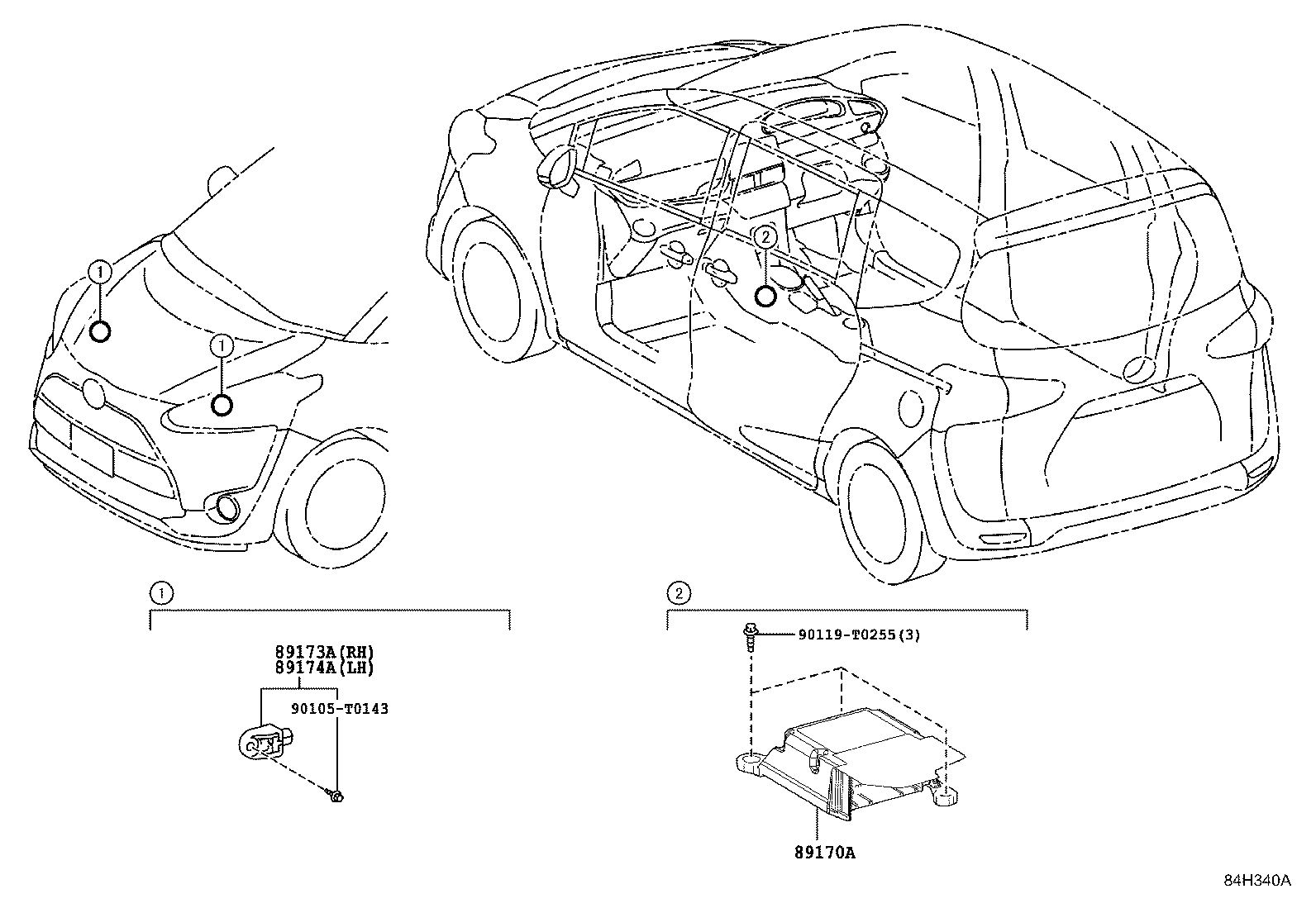 89170-0D890 COMPUTER ASSY, AIR BAG product image