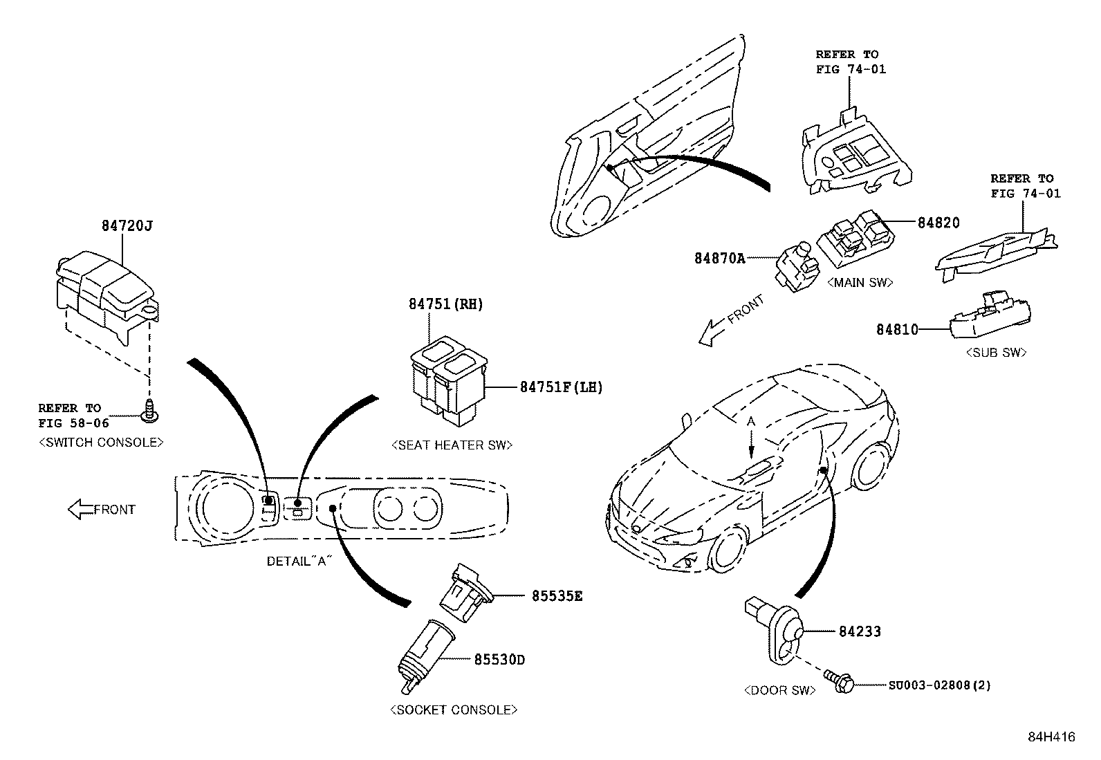 SU003-06970 SWITCH ASSY, PATTERN SELECT product image