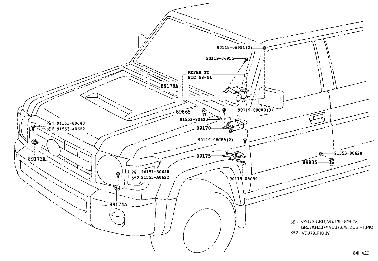 89173-79075 SENSOR, AIR BAG, FRONT RH product image
