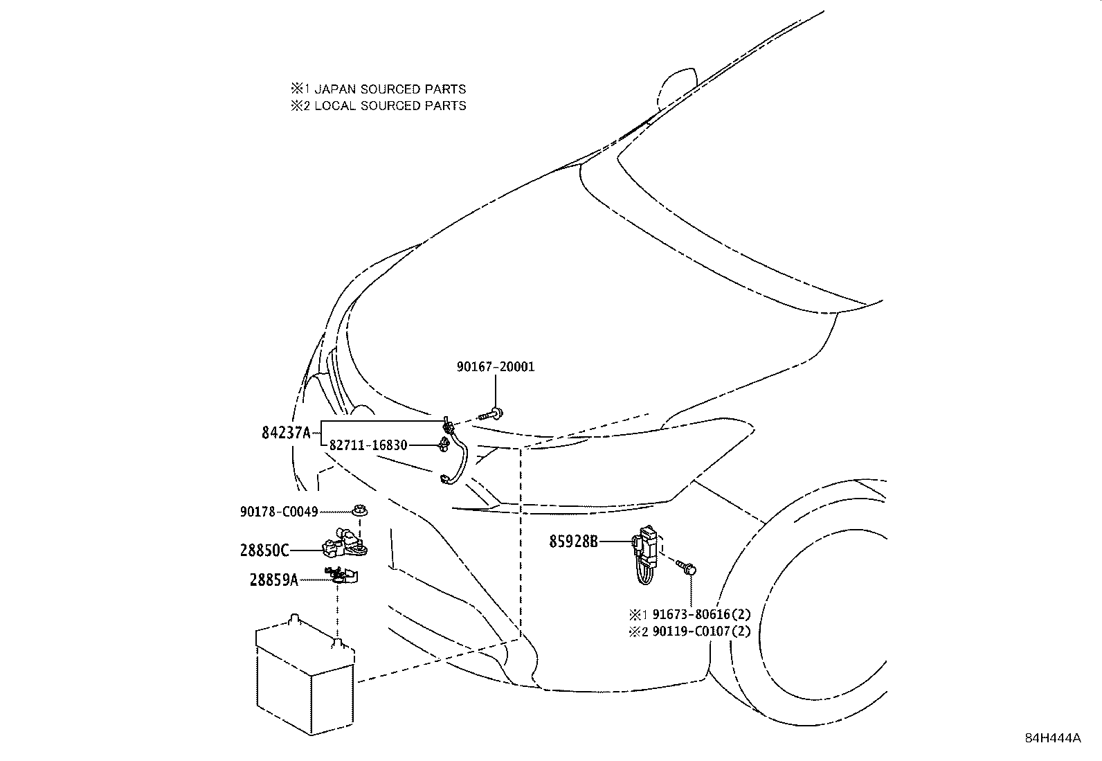 84237-06041 SWITCH, HOOD COURTESY product image