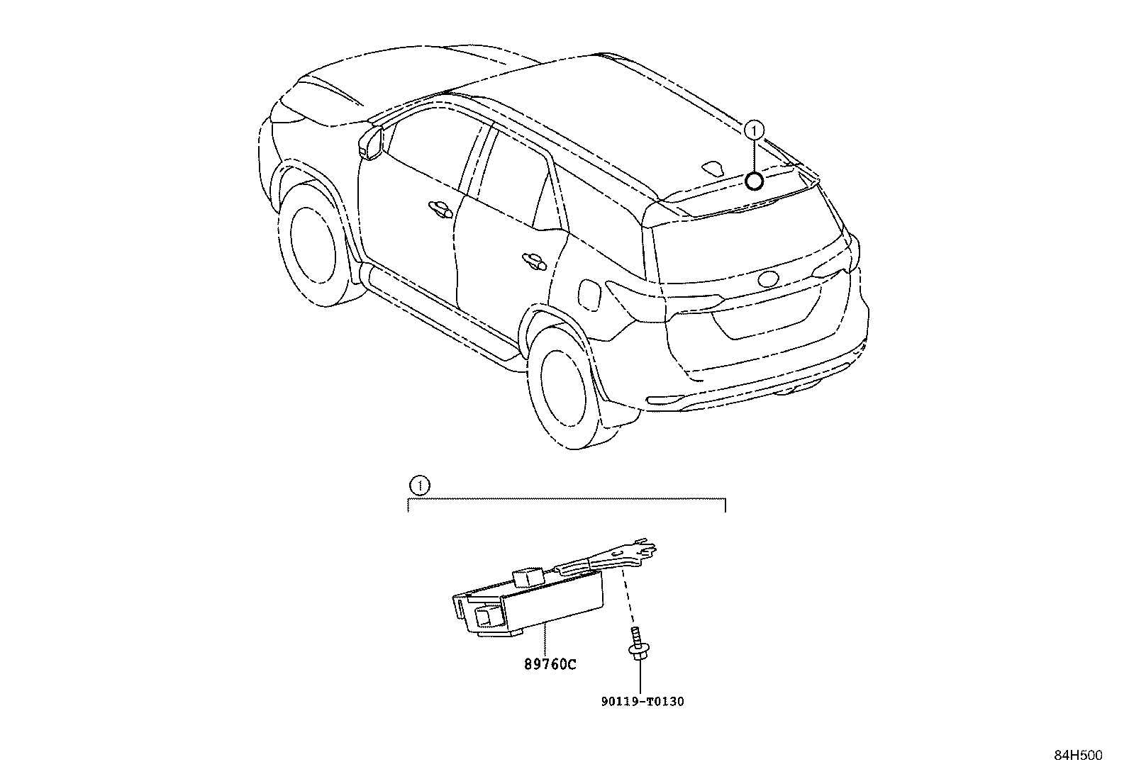 89760-71010 RECEIVER ASSY, TIRE PRESSURE MONITOR product image