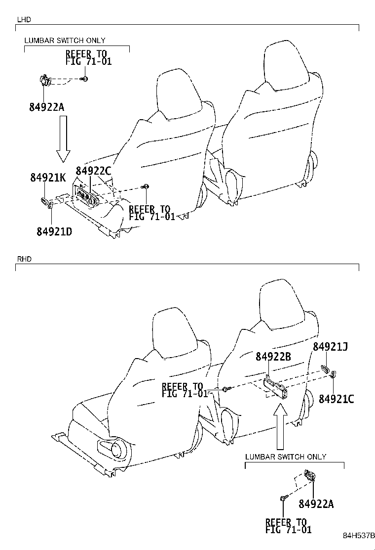 84010-47420 SWITCH ASSY, PATTERN SELECT product image