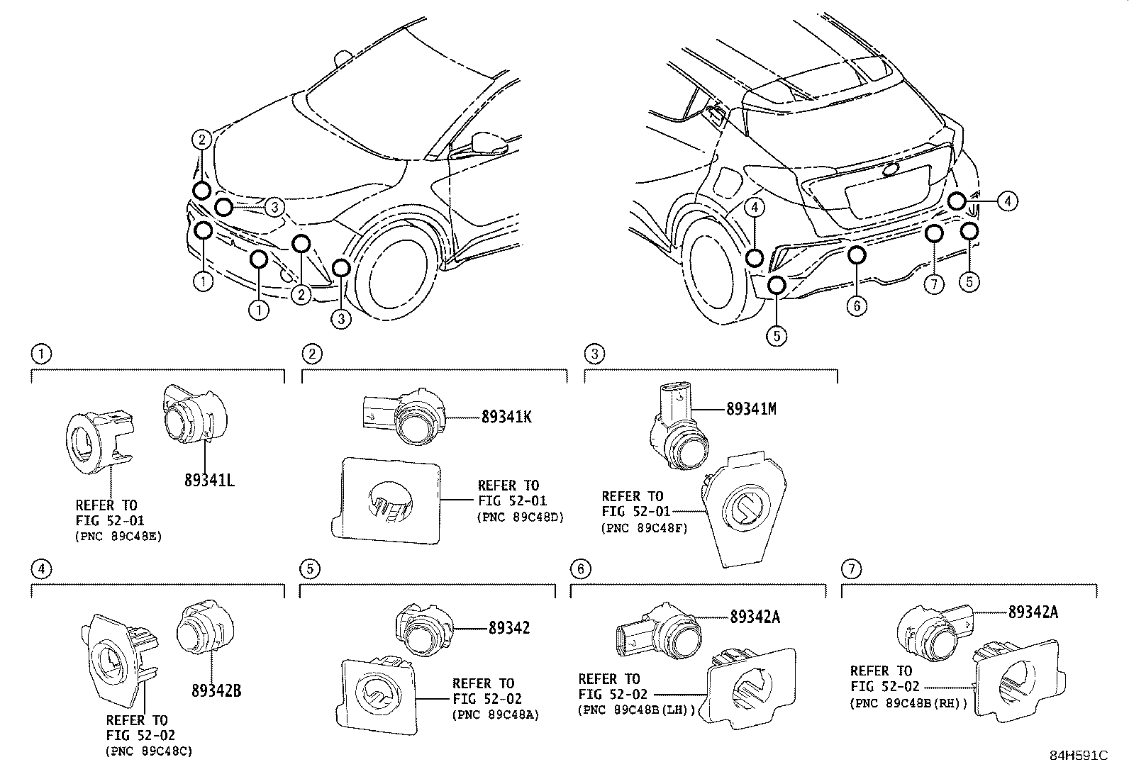 Toyota 89341-F4020-B2 SENSOR, ULTRASONIC, FRONT CORNER