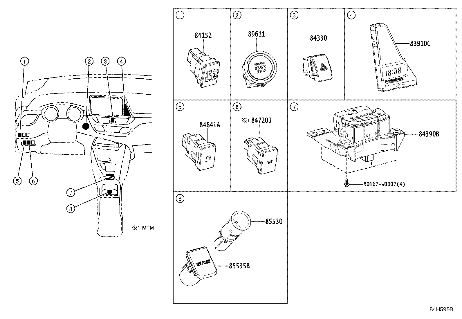 84040-F4100 MASTER SWITCH ASSY,MULTIPLEX NETWORK product image