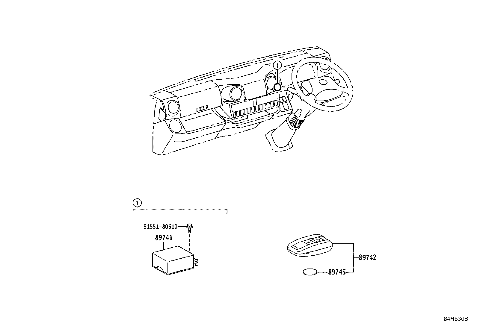 89741-37110 RECEIVER, DOOR CONTROL product image
