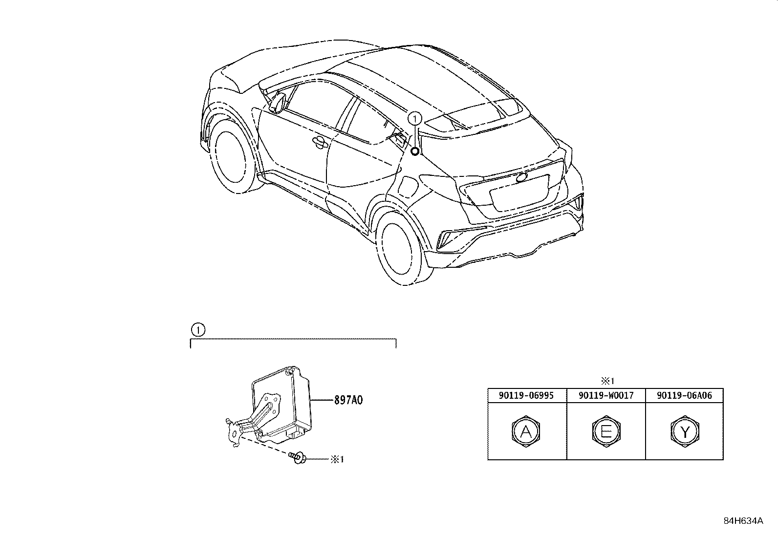 Toyota 89990-F4191 COMPUTER ASSY, SMART KEY