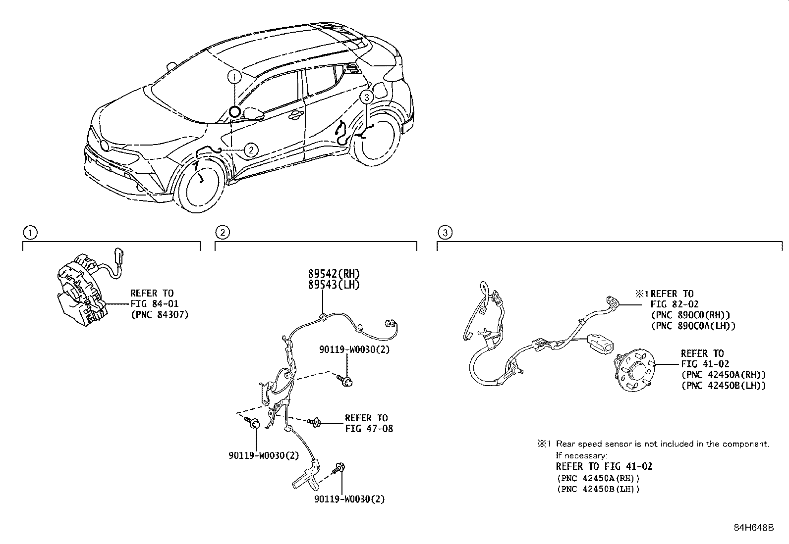 Toyota 89543-F4010 SENSOR, SPEED, FRONT LH