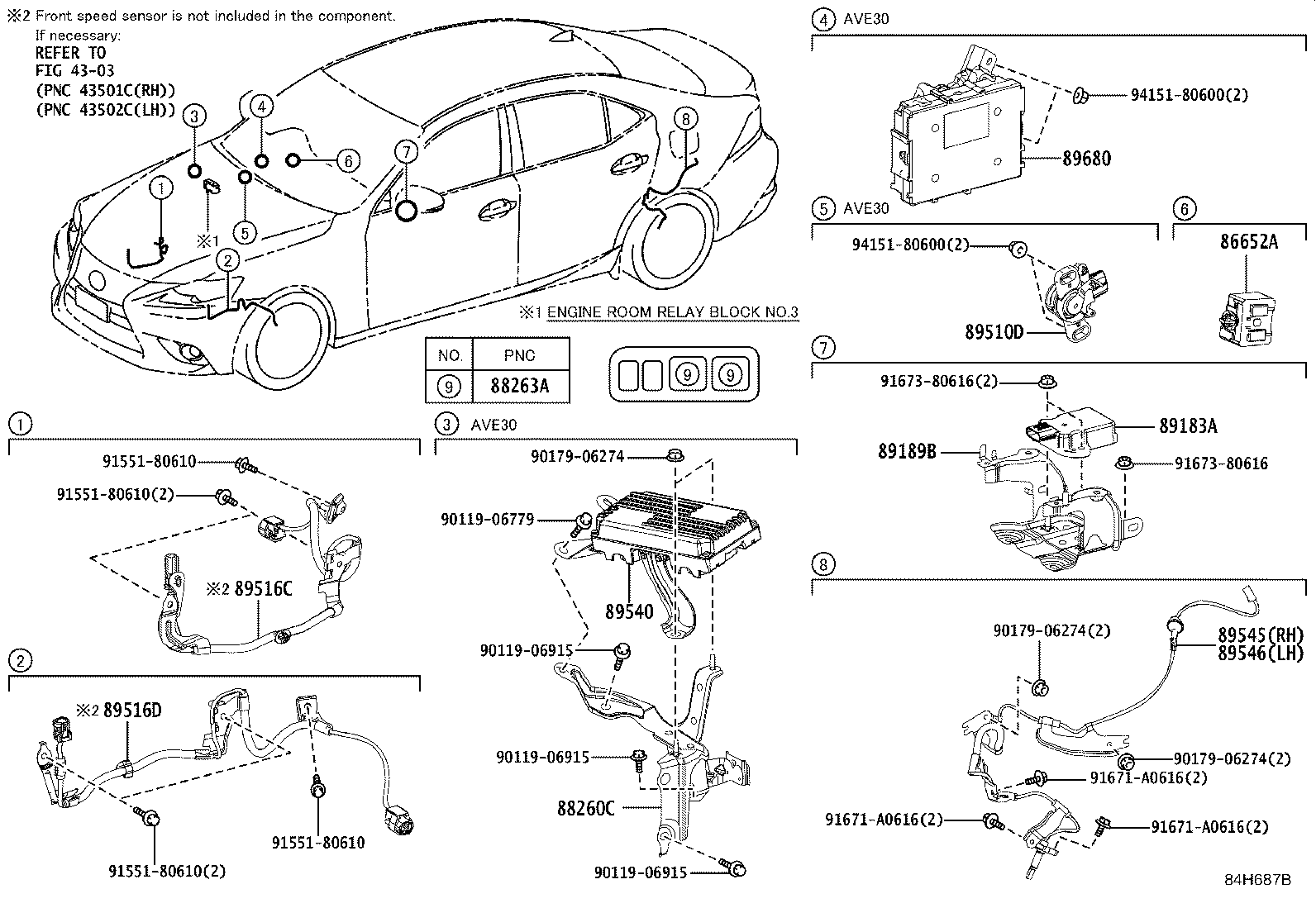 89183-48020 SENSOR, YAWRATE product image
