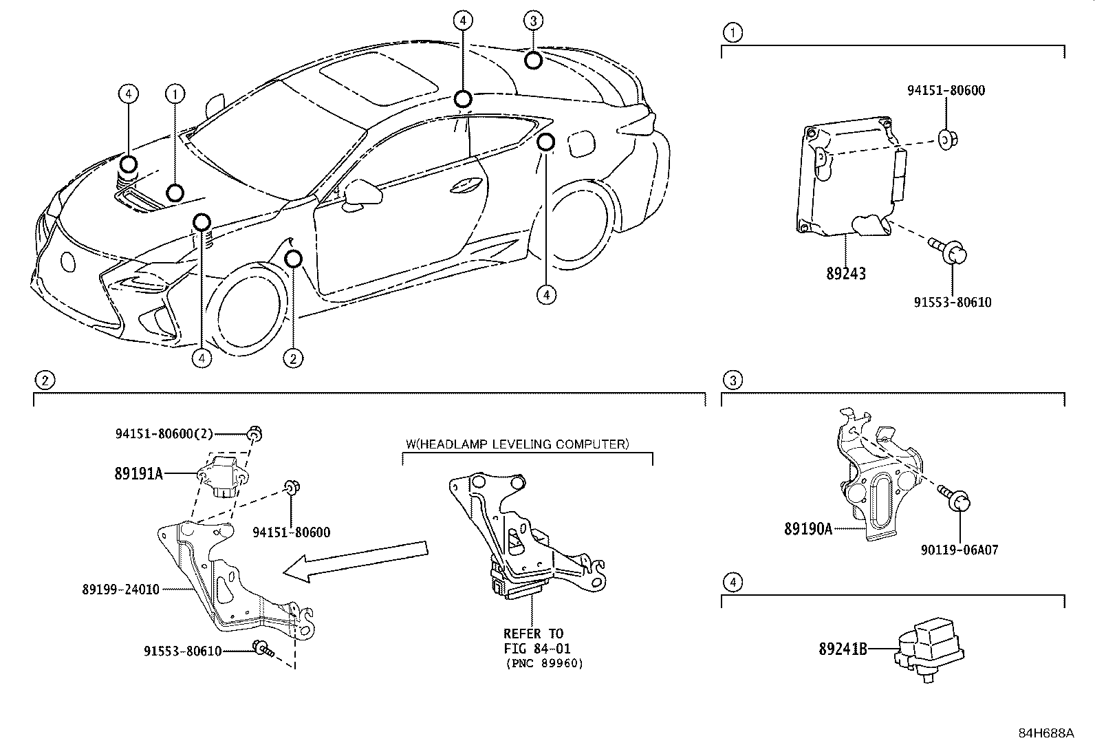 Toyota 89243-24170 COMPUTER, ABSORBER CONTROL