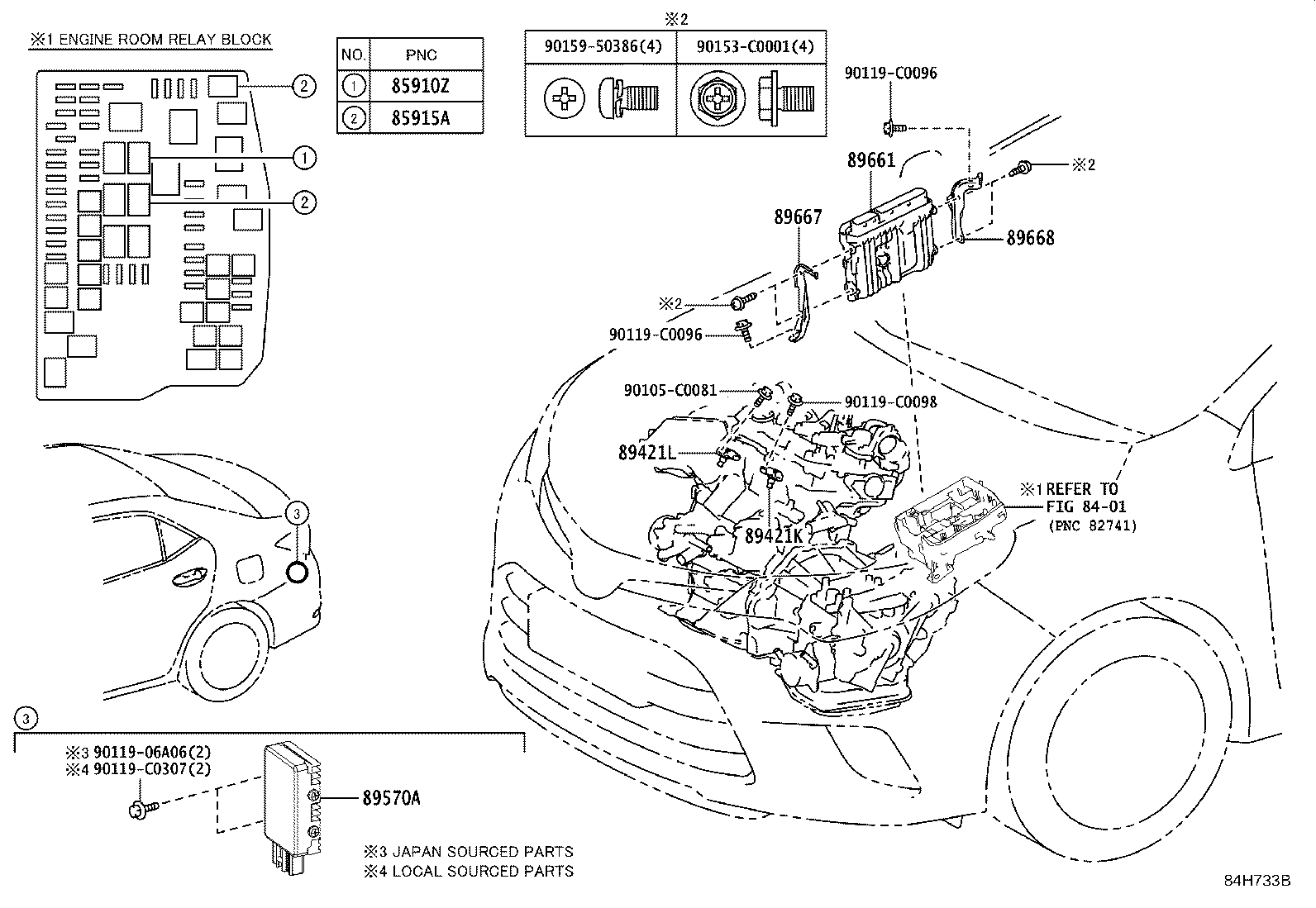 89668-02450 BRACKET, ENGINE CONTROL COMPUTER, NO.2 product image