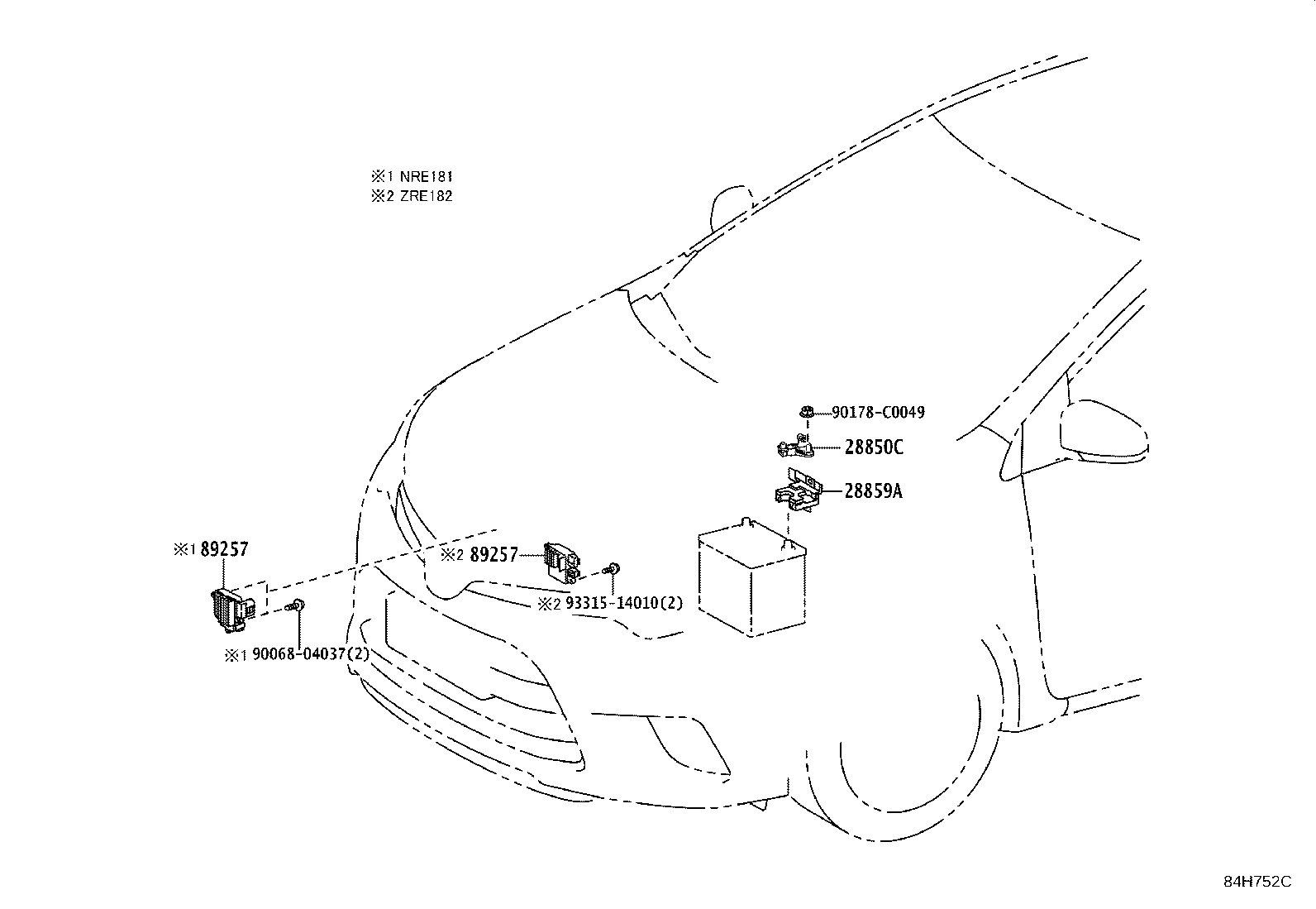 84820-02400 MASTER SWITCH ASSY, POWER WINDOW REGULATOR product image