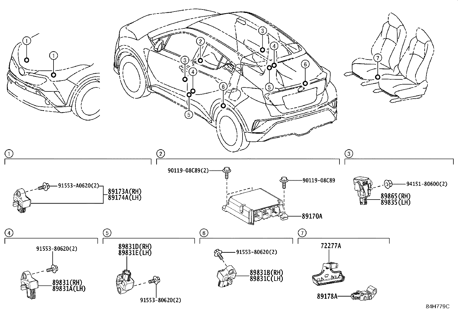 89170-10210 COMPUTER ASSY, AIR BAG product image