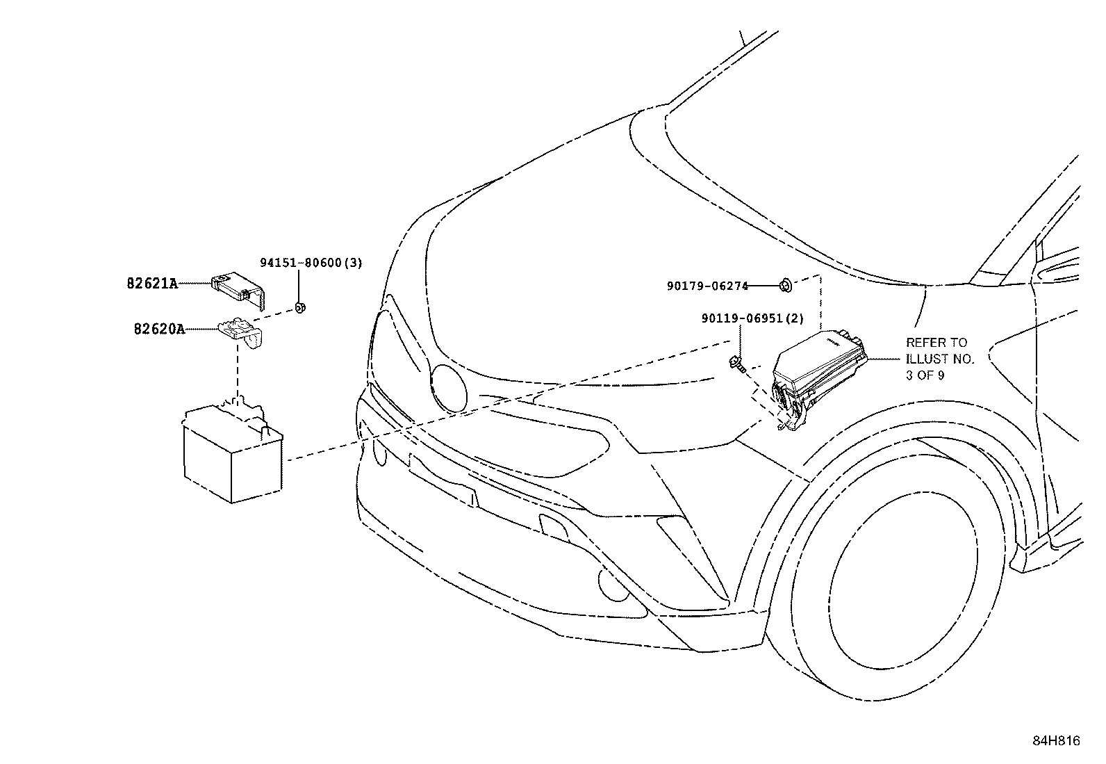 28859-47080 HOLDER, BATTERY CURRENT SENSOR product image