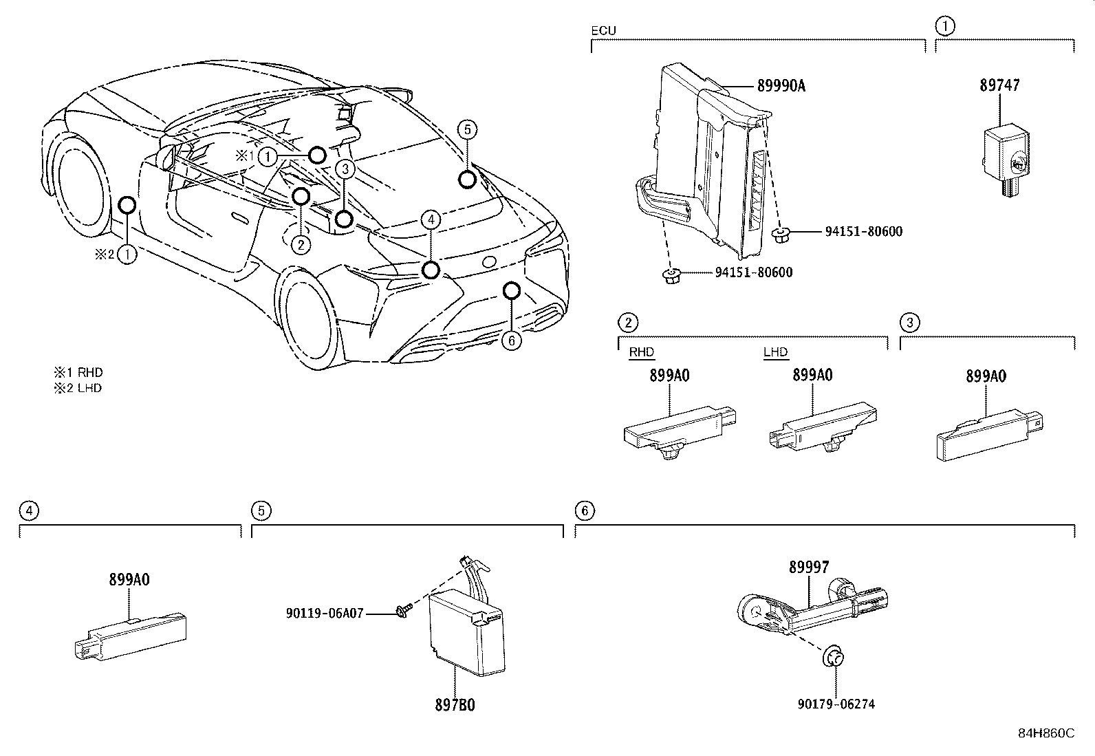 897B0-11070 RECEIVER ASSY, ELECTRICAL KEY & TPMS product image