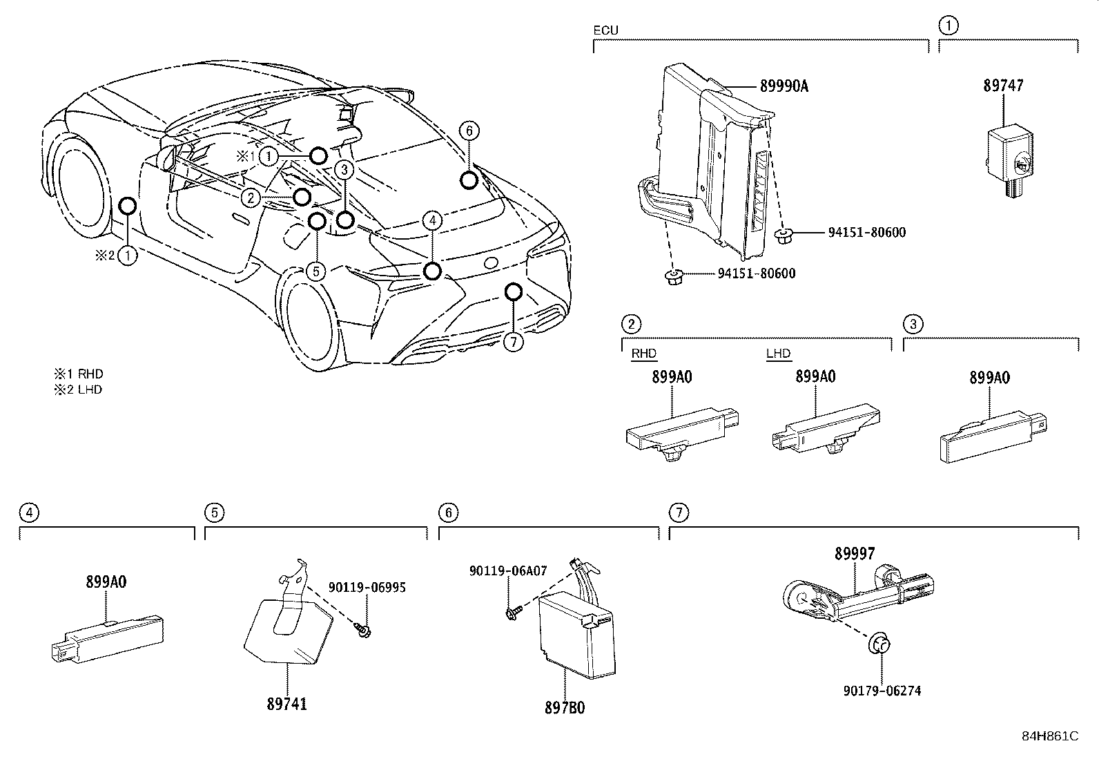 897B0-11040 RECEIVER ASSY, ELECTRICAL KEY & TPMS product image