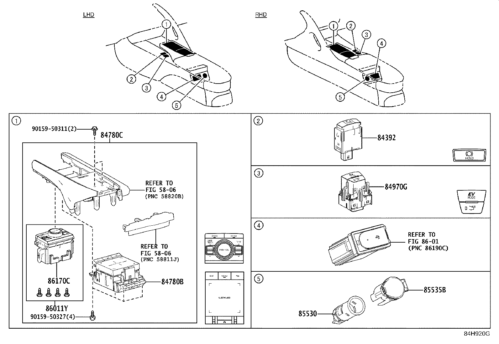 84040-11030 MASTER SWITCH ASSY,MULTIPLEX NETWORK product image