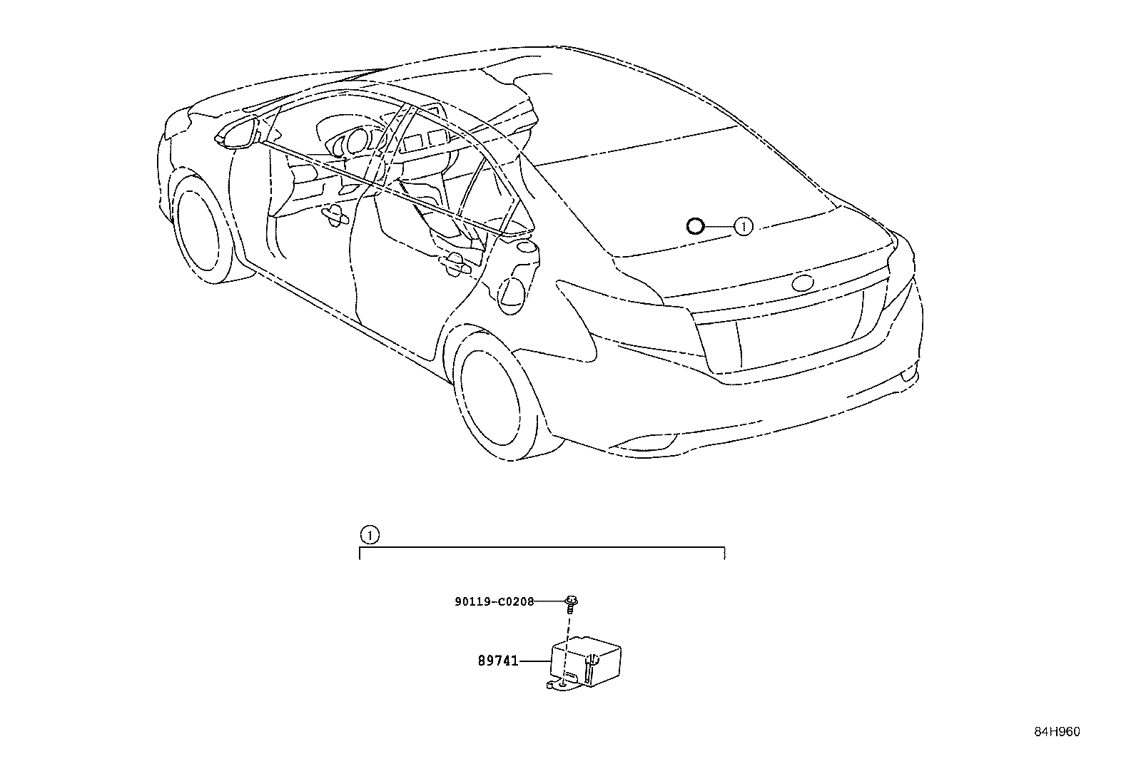 89741-0D191 RECEIVER, DOOR CONTROL product image