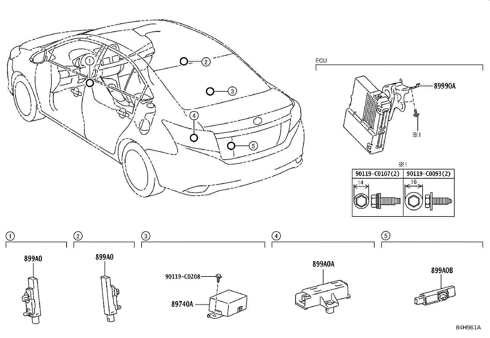 89741-0D191 RECEIVER, DOOR CONTROL product image