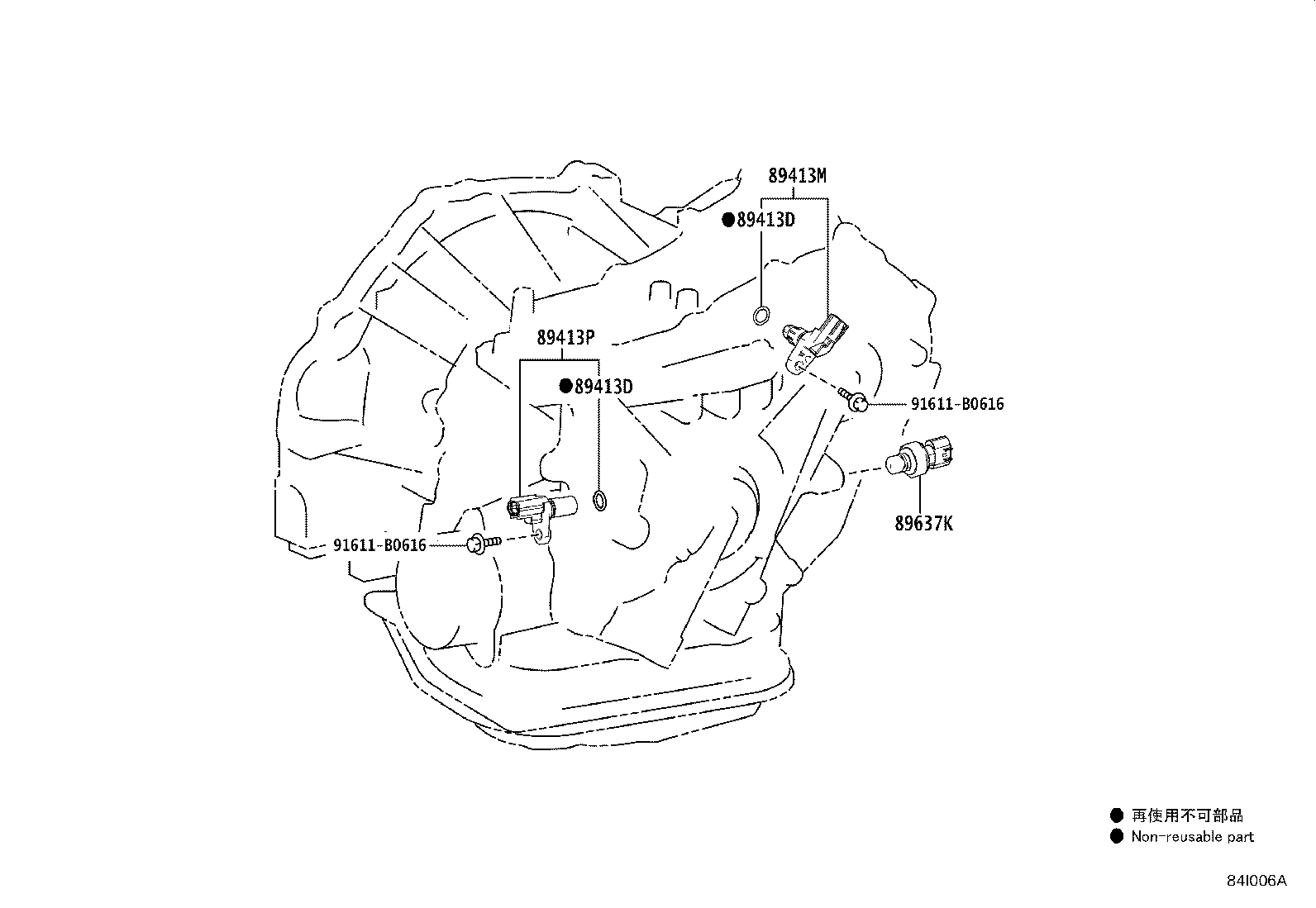 89413-60021 SENSOR, TRANSMISSION REVOLUTION, (NIN) product image