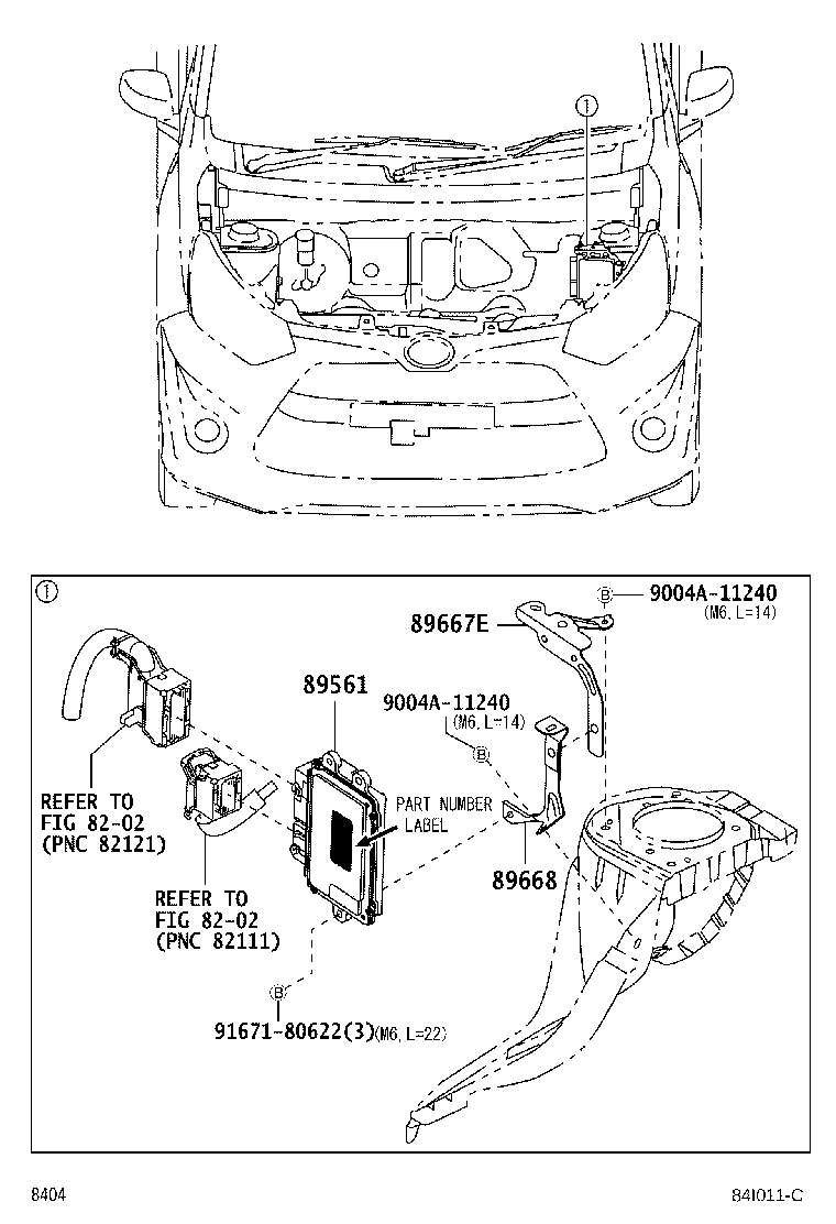 89667-BZ130 BRACKET, ENGINE CONTROL COMPUTER, NO.1 product image