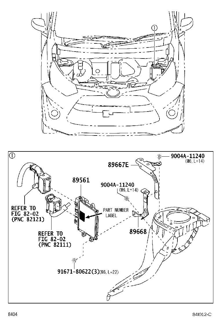 89667-BZ130 BRACKET, ENGINE CONTROL COMPUTER, NO.1 product image