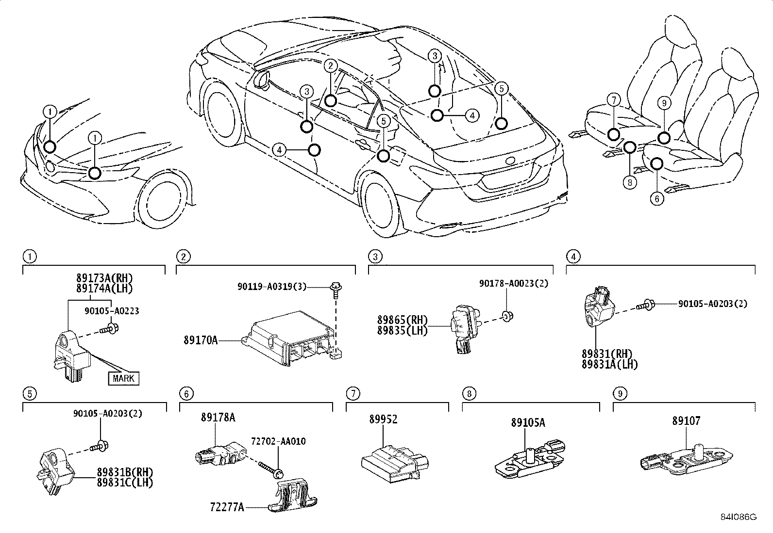 89170-06B30 COMPUTER ASSY, AIR BAG product image