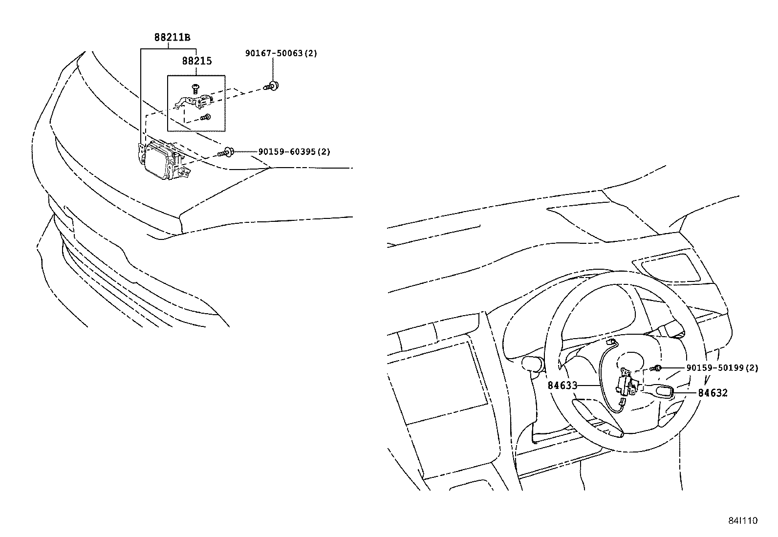 88210-48090 SENSOR ASSY, MILLIMETER WAVE RADAR product image