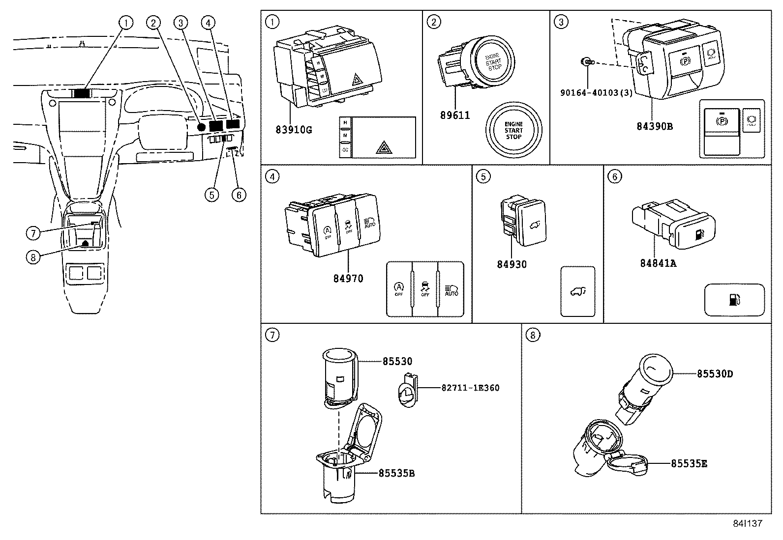 82662-48490 COVER, RELAY BLOCK, UPPER, NO.2 product image