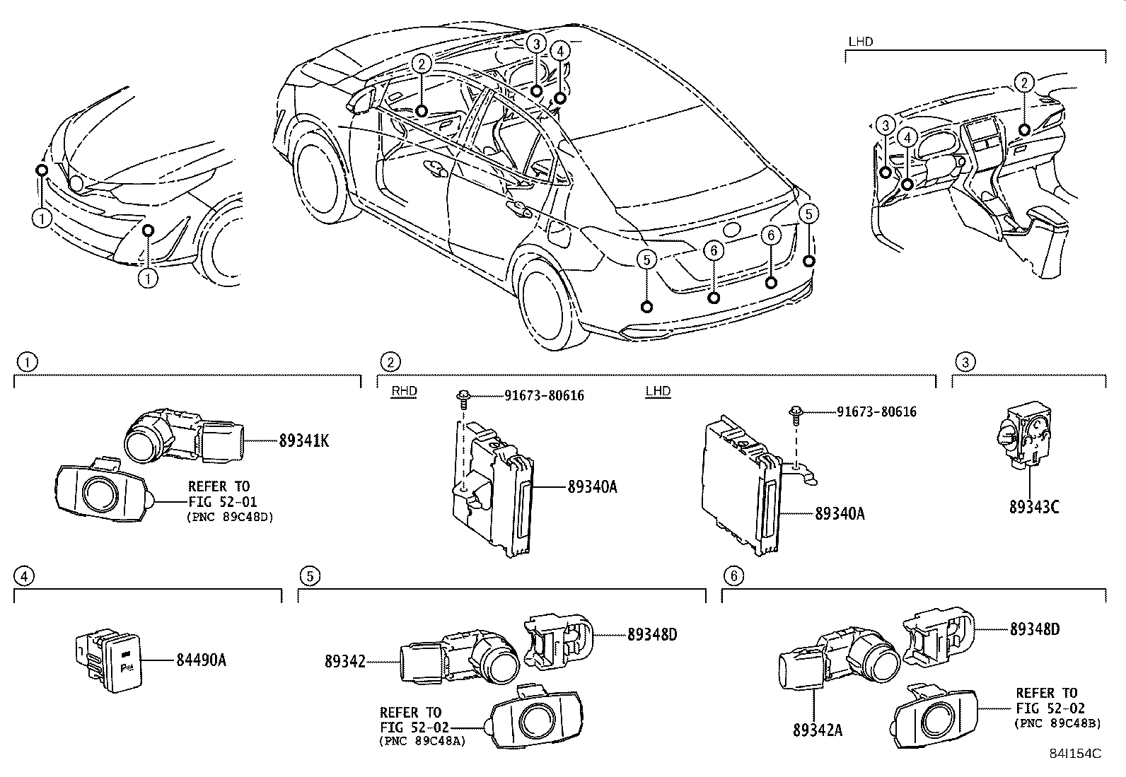 Toyota 89341-06080-C3 SENSOR, ULTRASONIC, FRONT CORNER