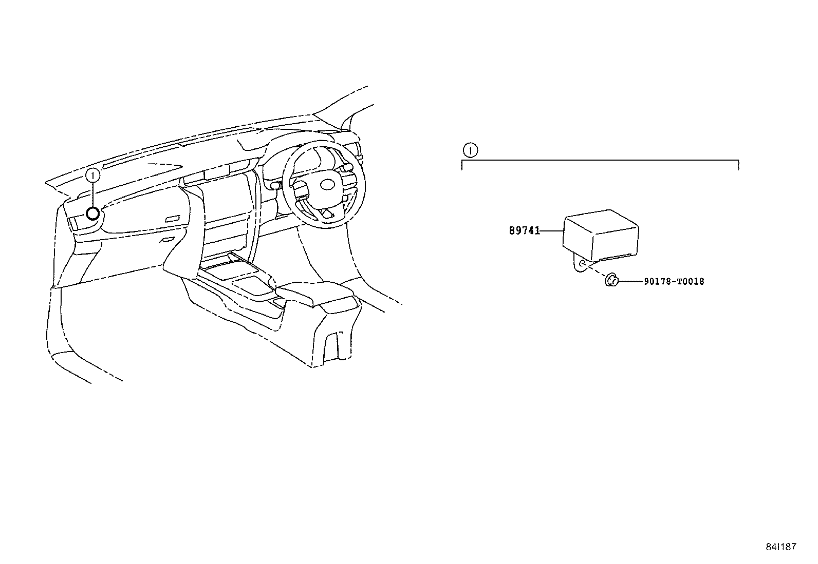 89741-0K190 RECEIVER, DOOR CONTROL product image
