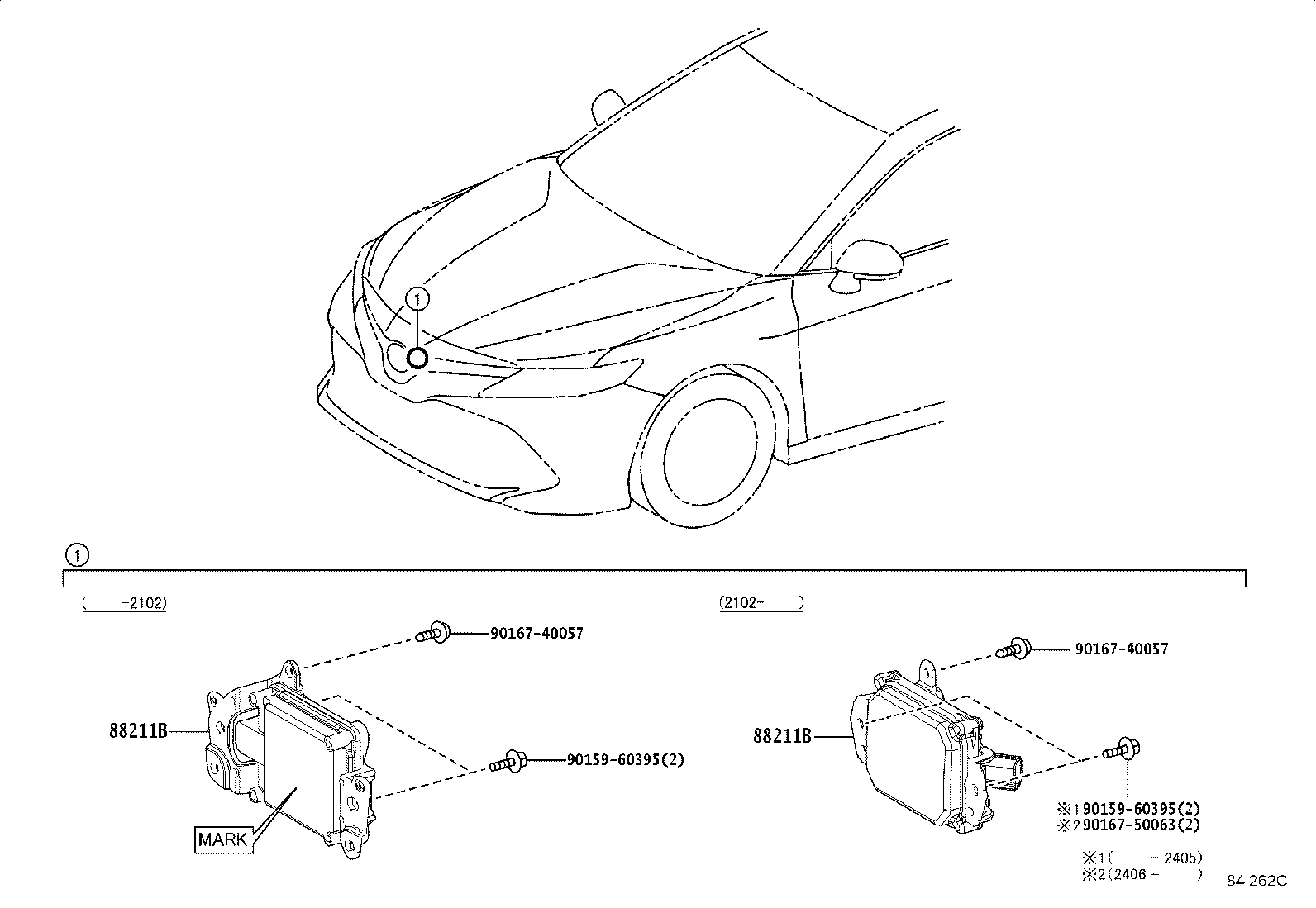 88210-06080 SENSOR ASSY, MILLIMETER WAVE RADAR product image