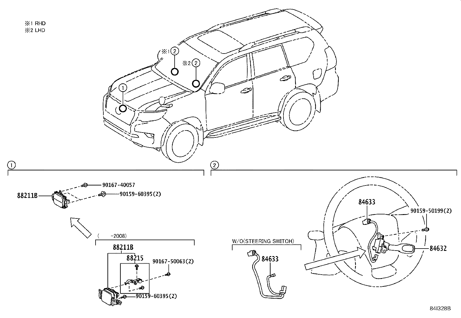 84633-60040 WIRE, CRUISE CONTROL SWITCH product image
