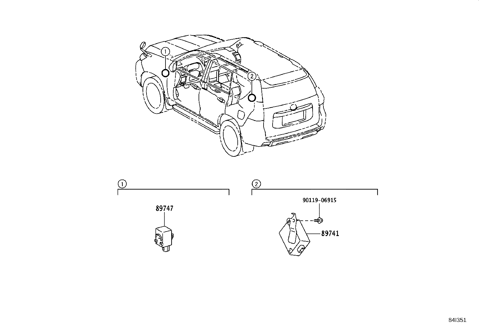 89741-60600 RECEIVER, DOOR CONTROL product image