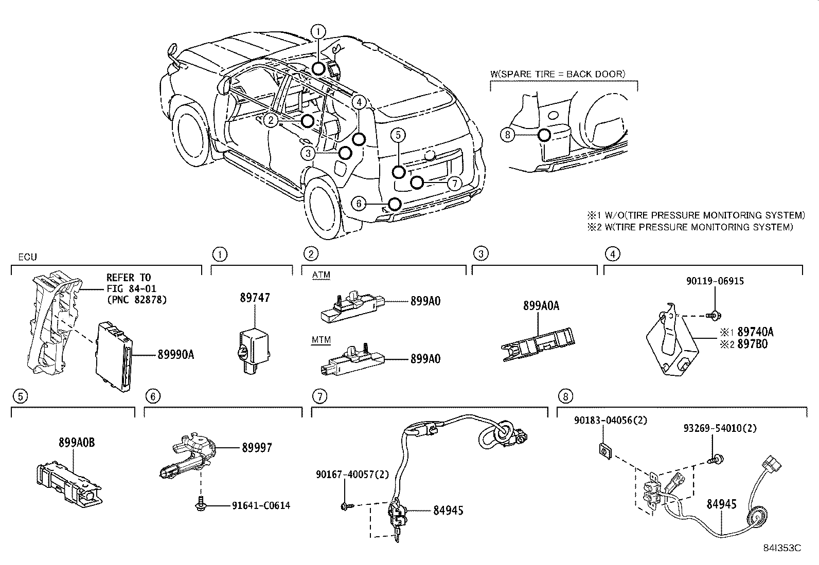 897B0-60080 RECEIVER ASSY, ELECTRICAL KEY & TPMS product image