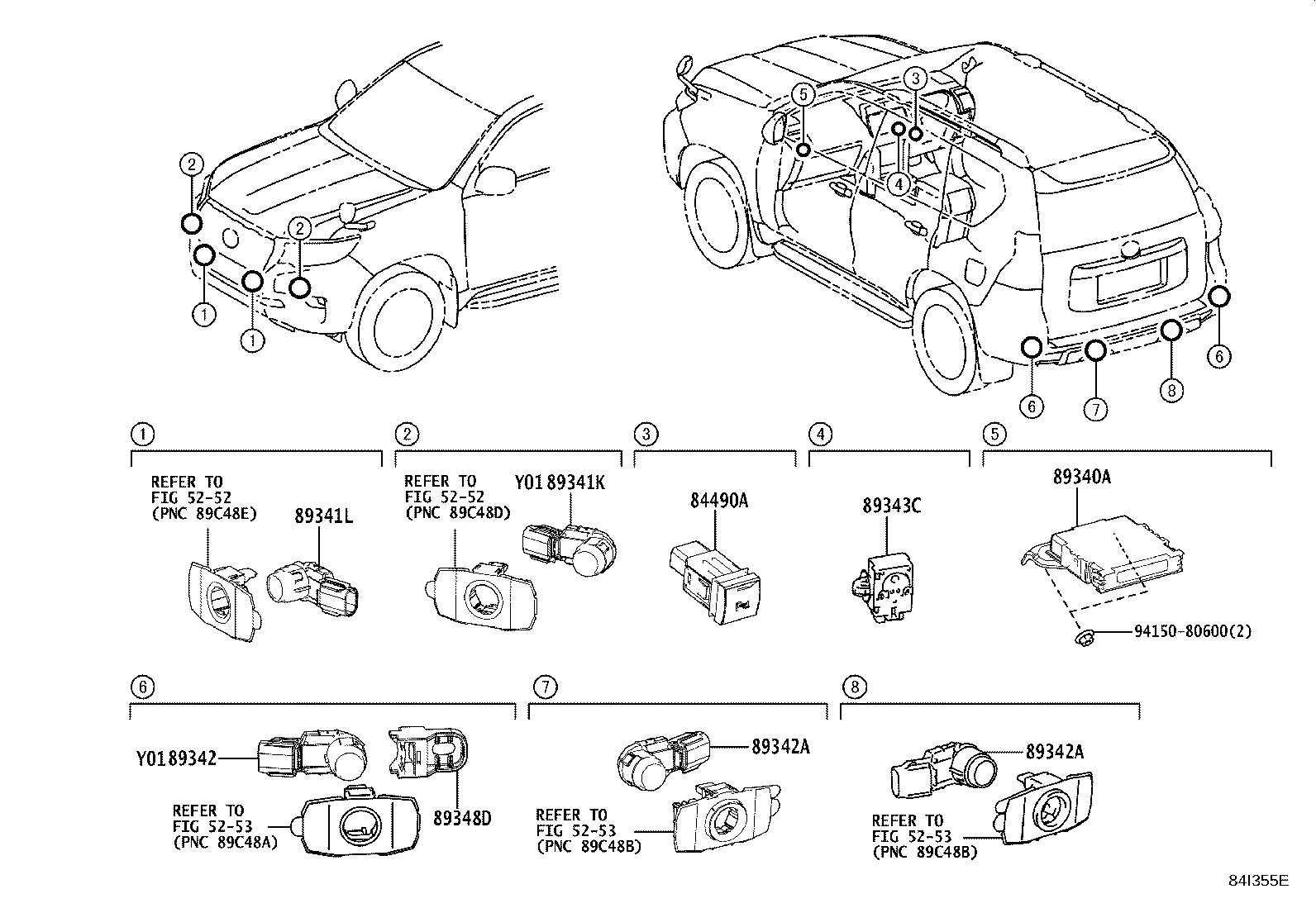 89340-60350 COMPUTER ASSY, CLEARANCE WARNING product image