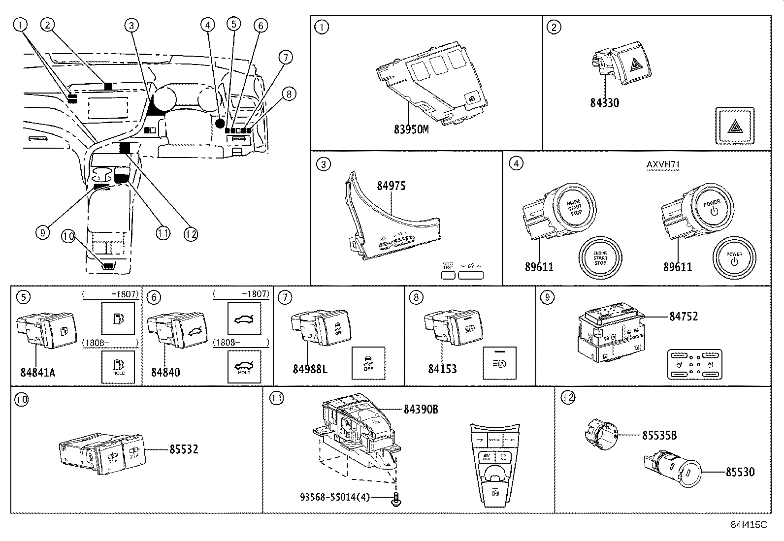 89710-33070 COMPUTER ASSY, POSITION CONTROL, RH product image