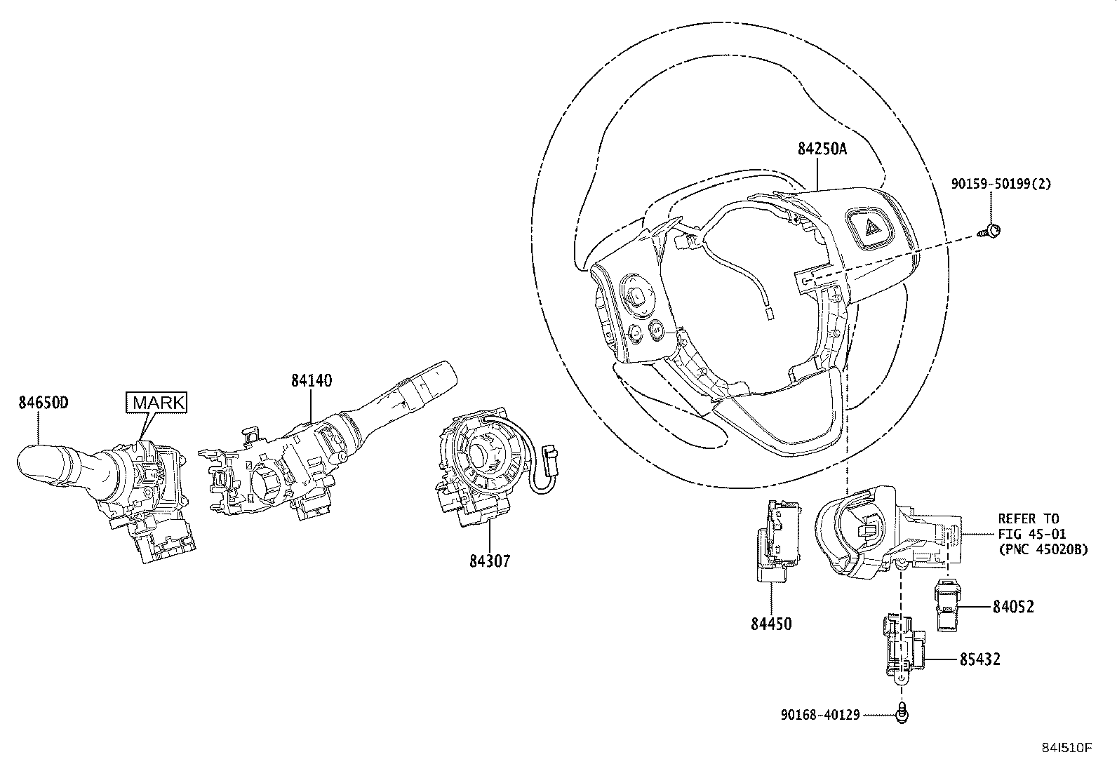 84152-60080 SWITCH, HEADLAMP LEVELING product image