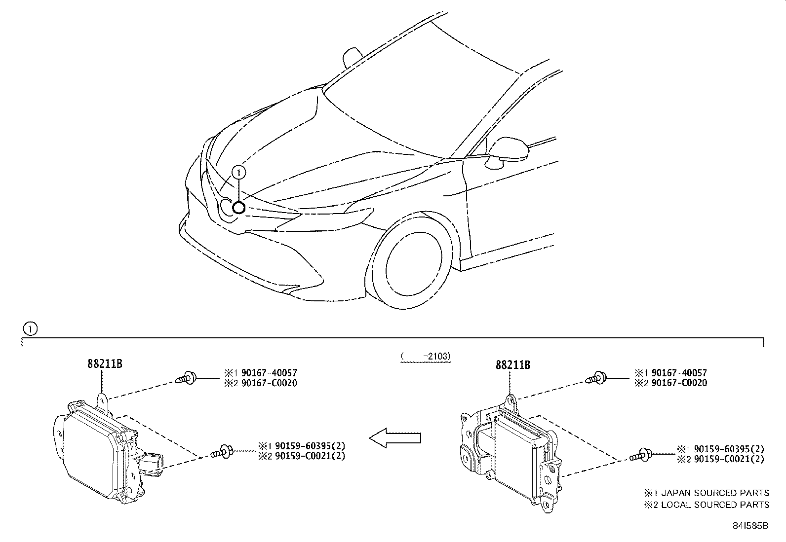 88210-06150 SENSOR ASSY, MILLIMETER WAVE RADAR product image