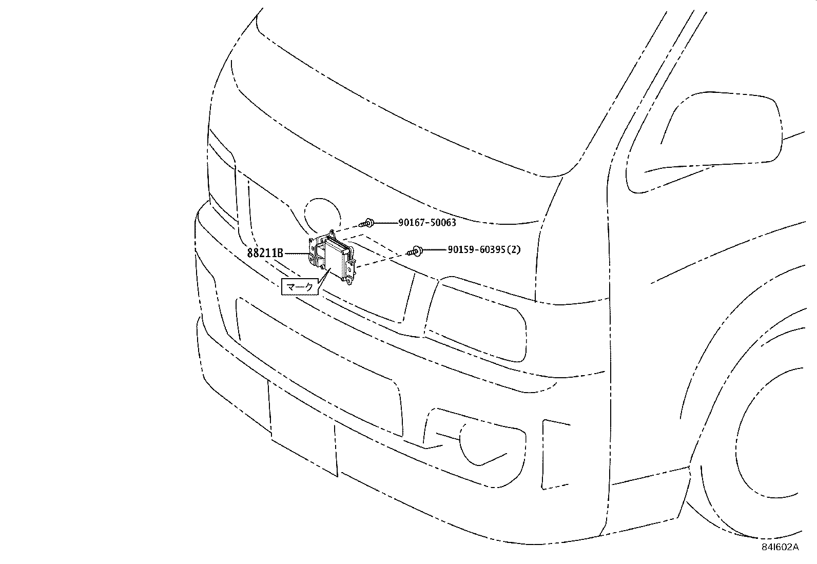 88210-26021 SENSOR ASSY, MILLIMETER WAVE RADAR product image