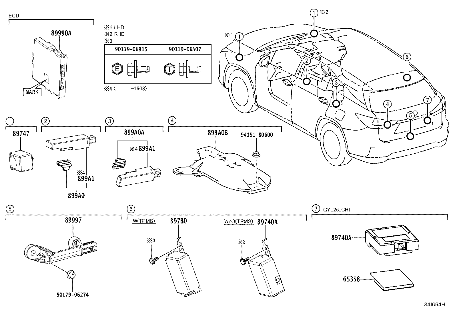 897B0-48360 RECEIVER ASSY, ELECTRICAL KEY & TPMS product image