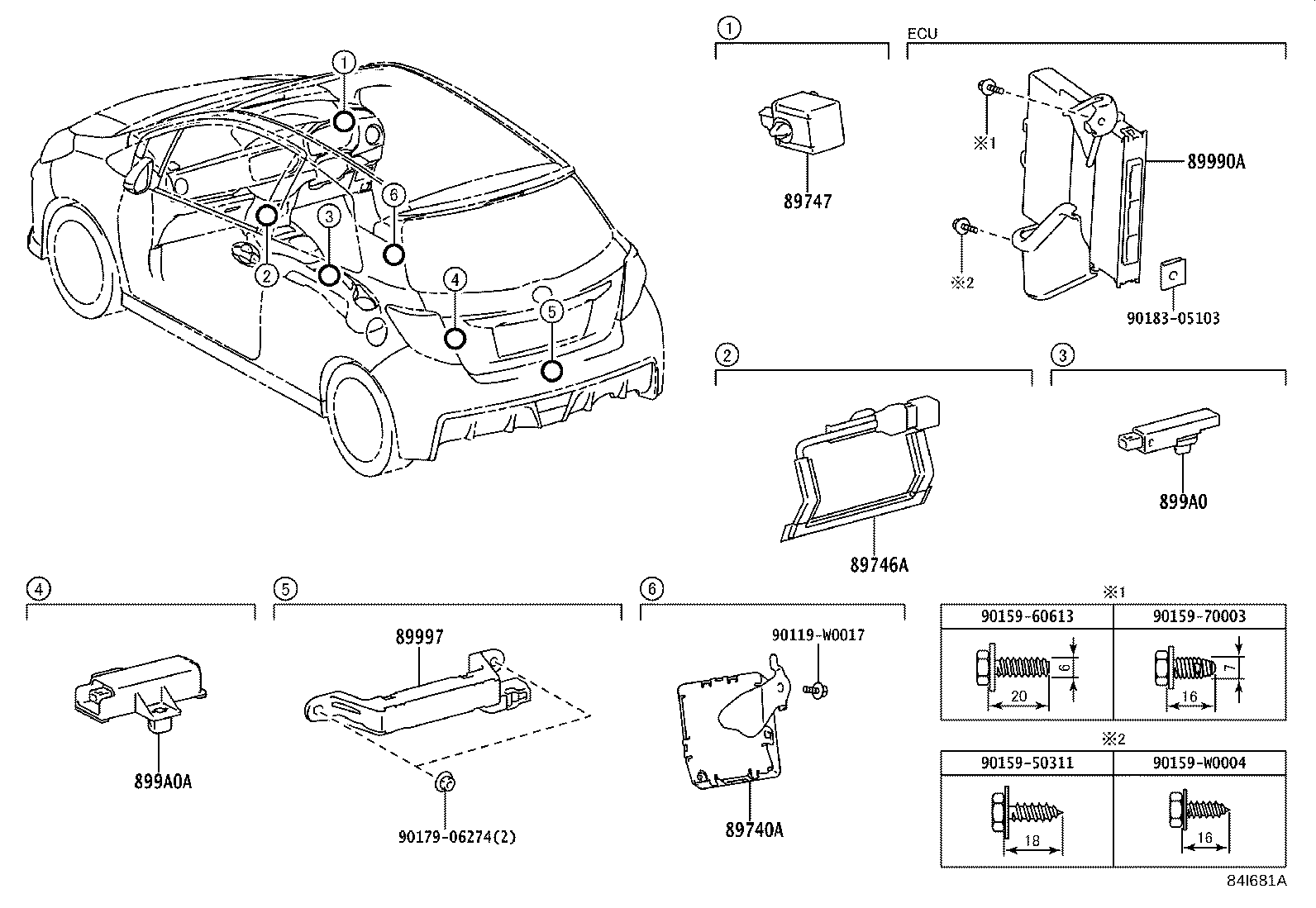 89740-52500 RECEIVER ASSY, SMART DOOR CONTROL product image