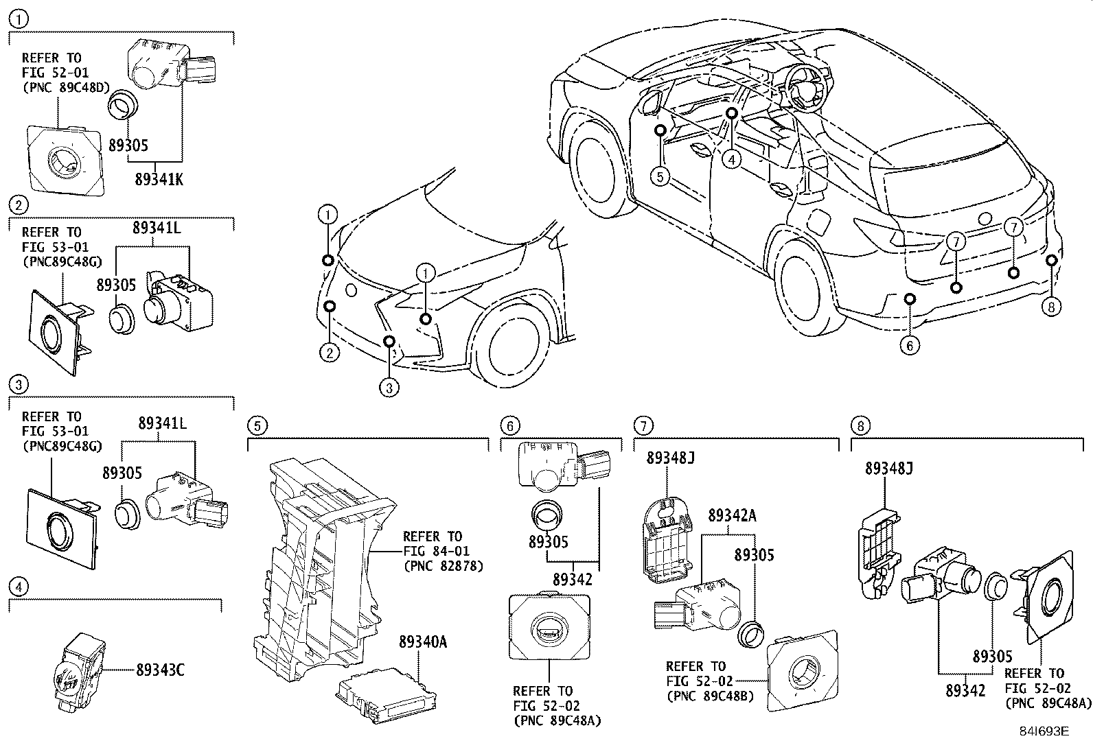 89340-48250 COMPUTER ASSY, CLEARANCE WARNING product image