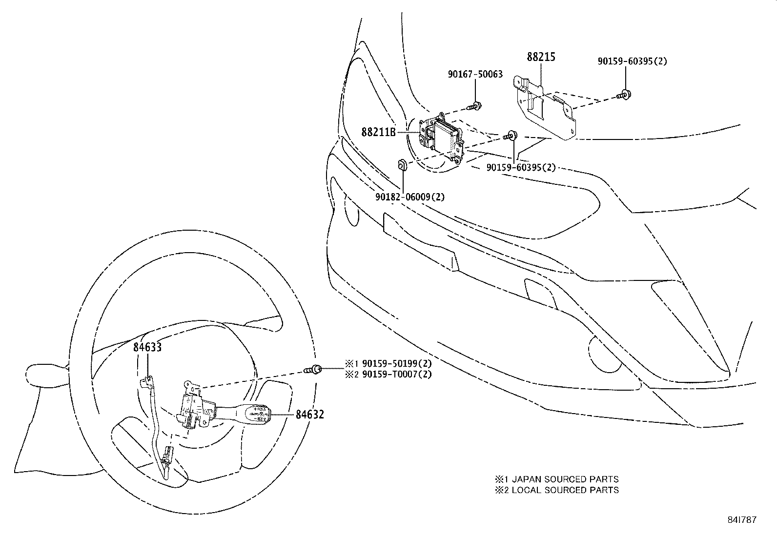 84633-10020 WIRE, CRUISE CONTROL SWITCH product image