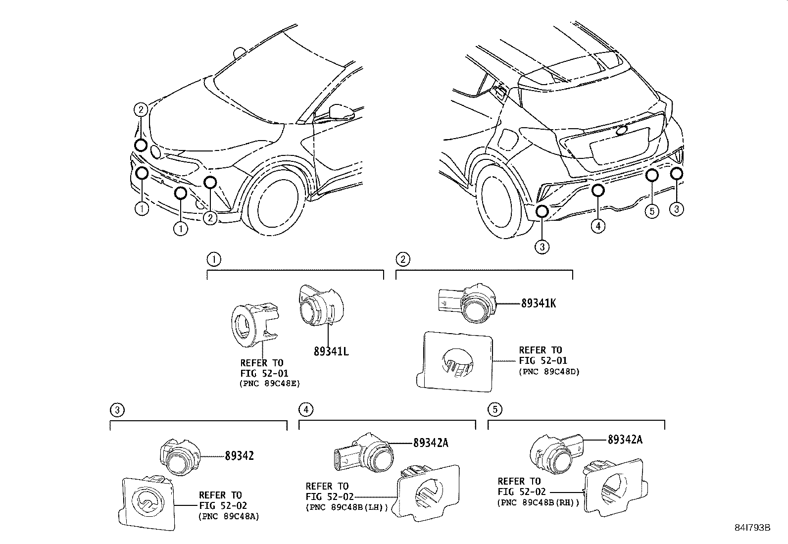 89341-F4020-C2 SENSOR, ULTRASONIC, FRONT CORNER product image