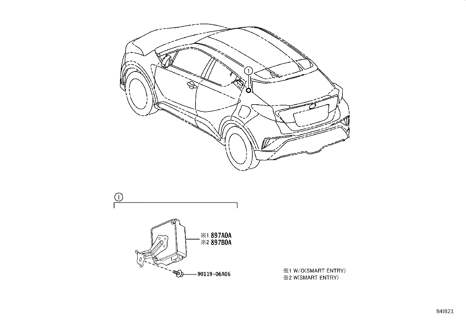 897B0-10020 RECEIVER ASSY, ELECTRICAL KEY & TPMS product image